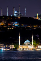 Two Mosques at night
