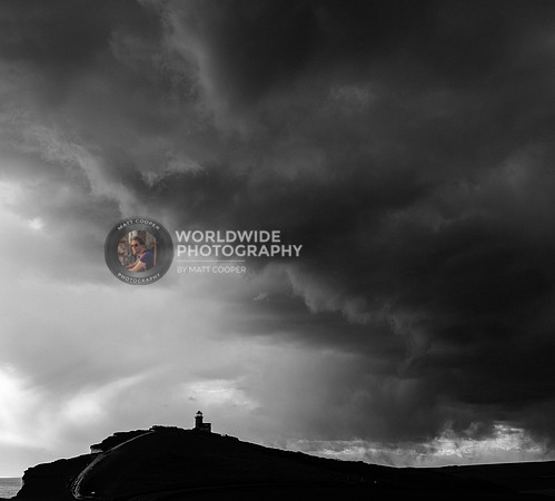 Belle Tout Lighthouse in a storm