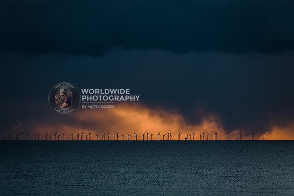 Wind Turbines at sunset
