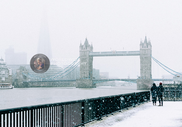 London in the snow