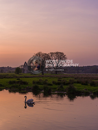 Sunset at Newark Abbey