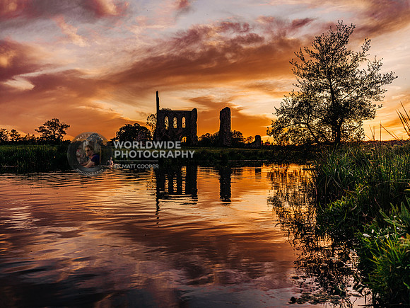 Newark Priory sunset
