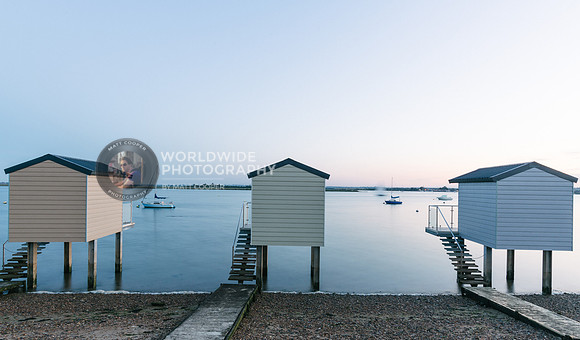 Beach huts in Essex