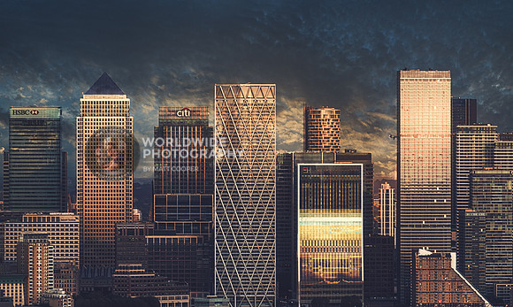 Canary Wharf sunset