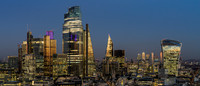 City in the blue hour