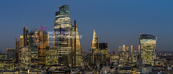 City in the blue hour