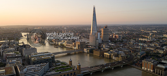 The Shard and Tower Bridge at sunrise