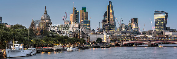The city from Waterloo Bridge