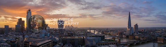 London's colourful sunrise