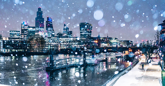 Snowy London
