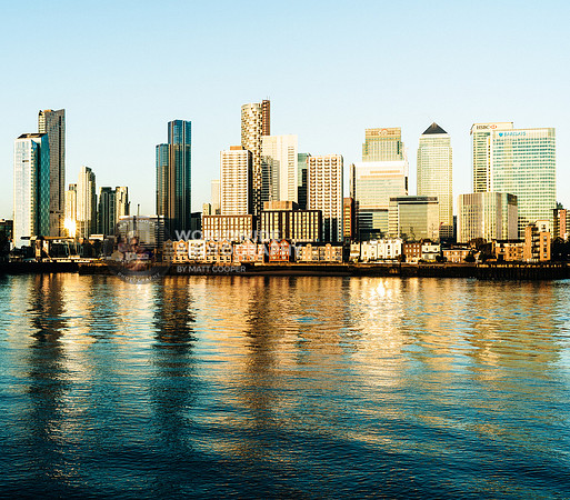Canary Wharf and The River Thames