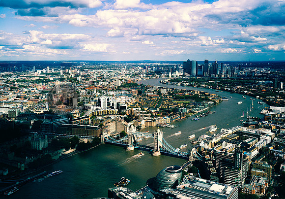 London skyline from The Shard