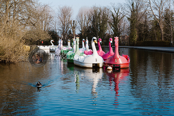 The boating lake at Ally Pally