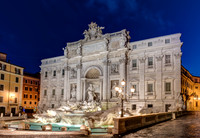 The Trevi Fountain before sunrise