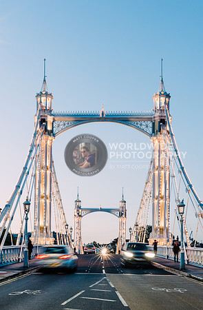 Albert Bridge after sunset