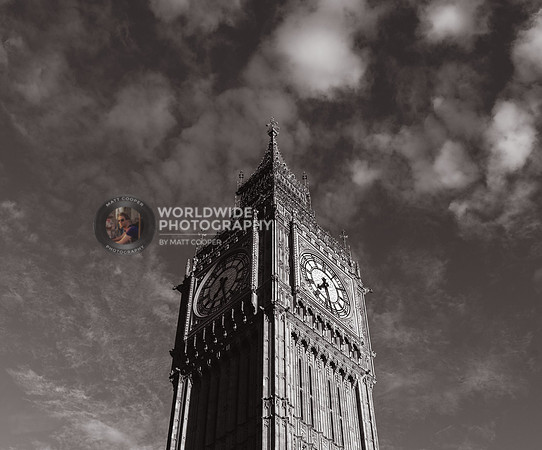 Big Ben black and white