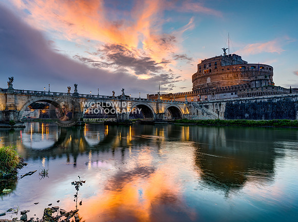 Castel Sant'Angelo, Rome at Sunset